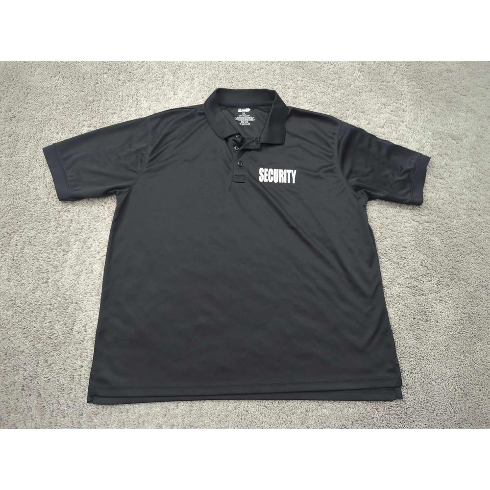 Ryno Gear Polo Shirt Mens‎ XL Black Short Sleeve Security Employee Uniform